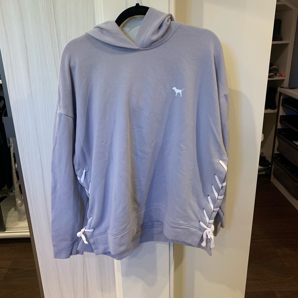light blue PINK hoodie